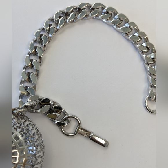 EVC CROWN TRIFARI SILVER TONE BRACELET - Picture 8 of 14